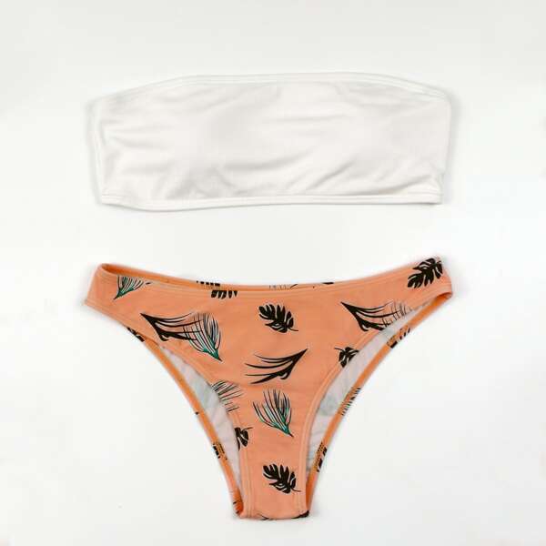 

Бикини-бандо тропический листья, Многоцветный