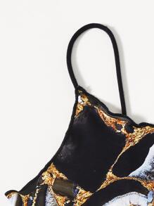 SHEIN Essnce Đầm Xù nhỏ Tất cả trên in Giải trí - Nhiều màu - Xem 3