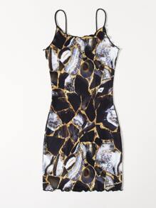 SHEIN Essnce Đầm Xù nhỏ Tất cả trên in Giải trí - Nhiều màu - Xem 4