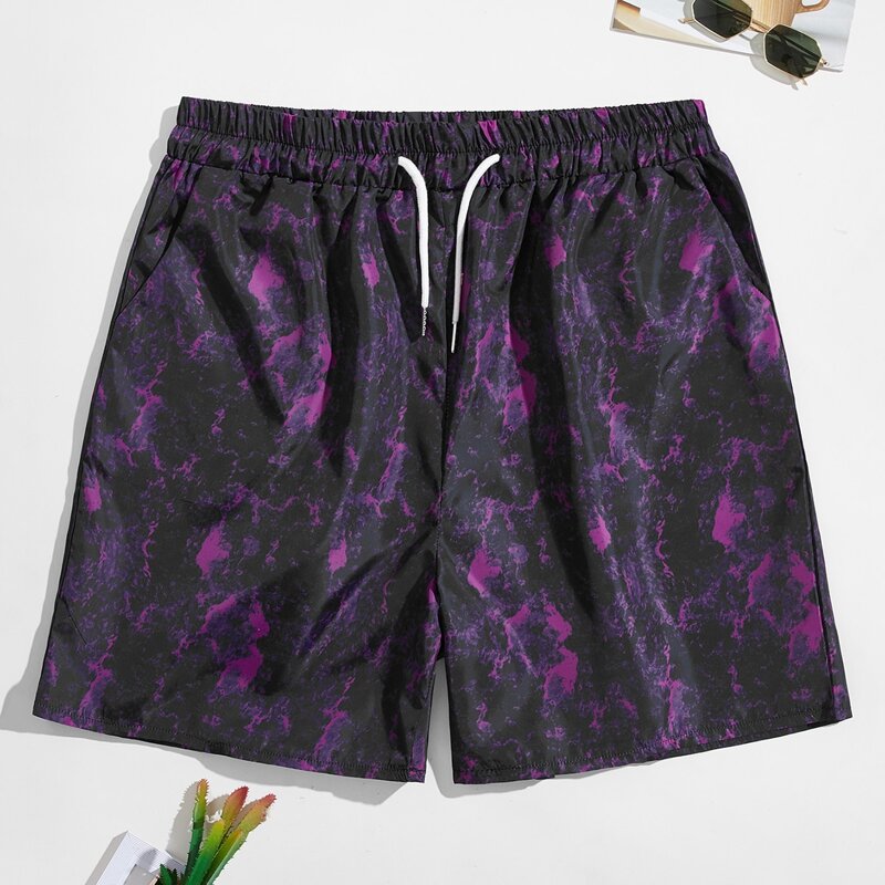 

Guys Tie Dye Drawstring Shorts 5'', Multicolor