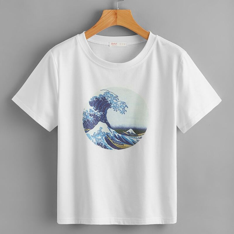

Wave Graphic Tee, White