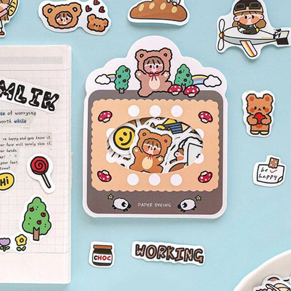 

100pcs Cartoon Graphic Random Sticker, Multicolor