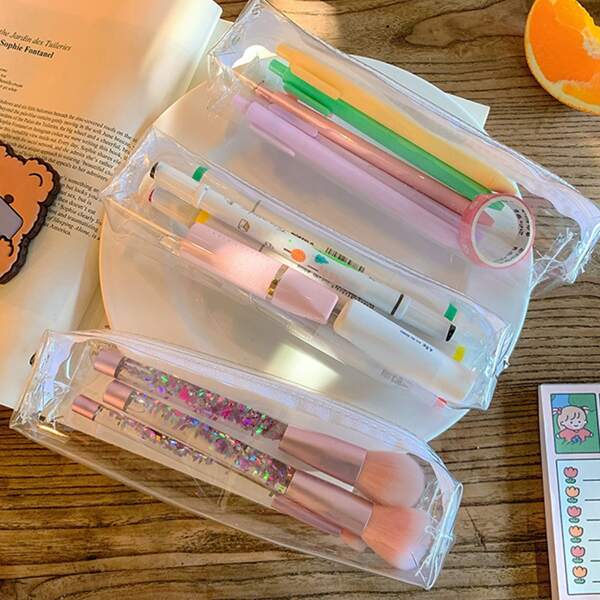 

1pc Clear Pencil Bag
