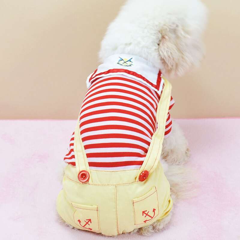 

Striped Pattern Pet Jumpsuit, Multicolor