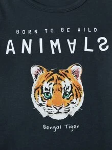 Toddler Boys Tiger Print Tee & Jeans - Multicolor - View 3