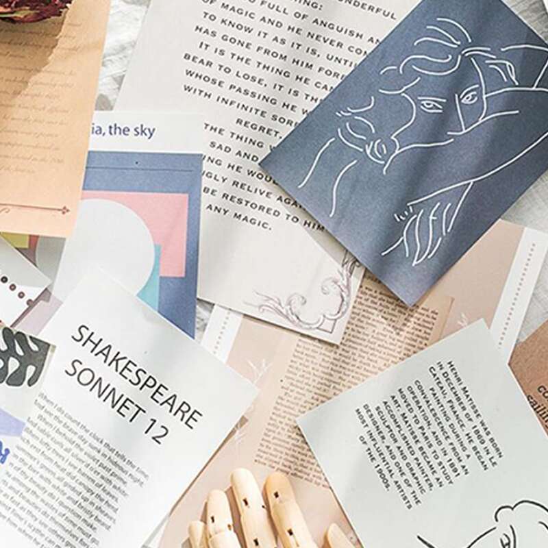 

17pcs Mixed Pattern Random Material Paper, Multicolor