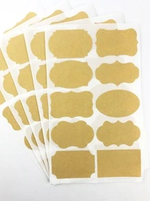 3sheets Label Sticker - Khaki - View 1