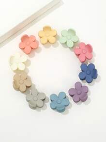 10pcs/set Fashionable Original Design Matte Flower Hair Claw Clip With Cercis Chinensis Design For Women, Suitable For Daily Wear - Multicolor - View 2