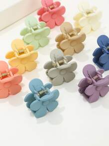 10pcs/set Fashionable Original Design Matte Flower Hair Claw Clip With Cercis Chinensis Design For Women, Suitable For Daily Wear - Multicolor - View 3