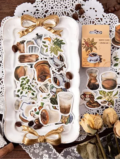 46шт наклейка с узором "кофе" - Для настоящих кофеманов