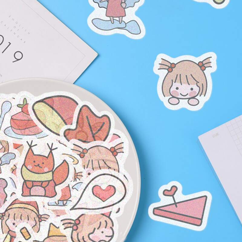 

40pcs Cartoon Graphic Sticker, Multicolor