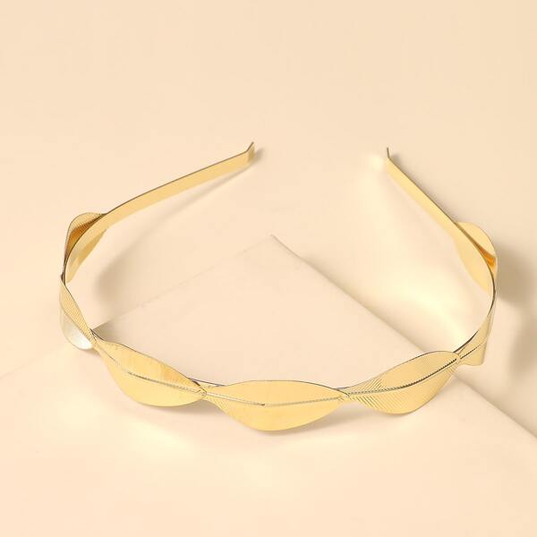 

Leaf Design Hair Hoop, Gold