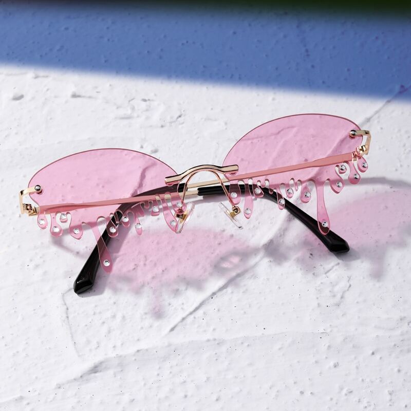 

Tinted Lens Rimless Sunglasses