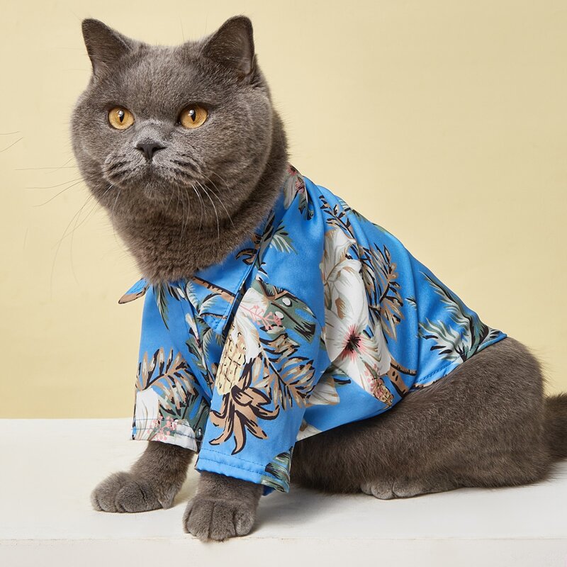 Flower Print Pet Shirt, Multicolor