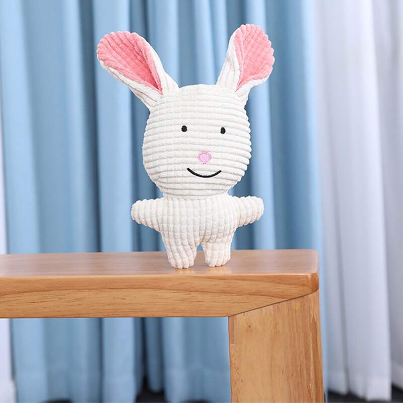 

Rabbit Shaped Pet Sound Toy, White