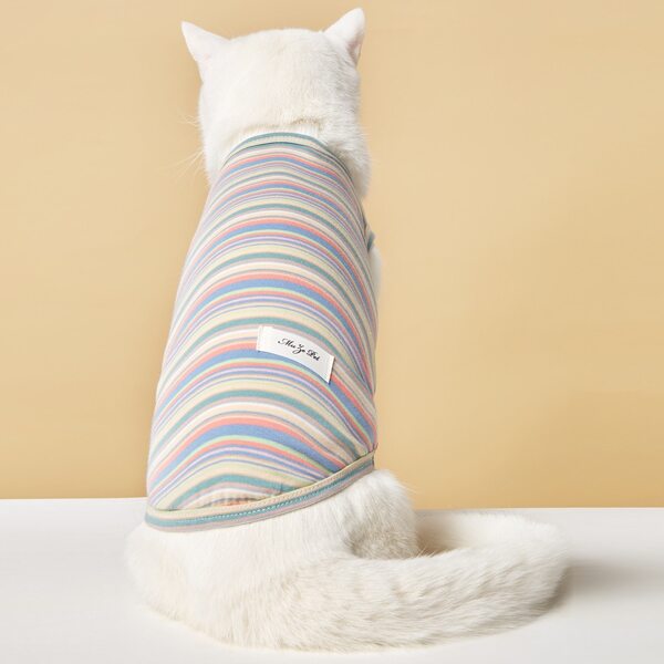 

Striped Pattern Pet Tank Top, Multicolor