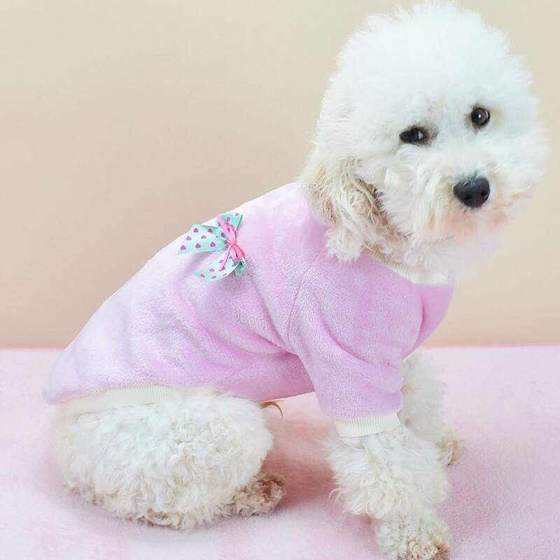 

Bow Decor Pet Sweatshirt, Pink