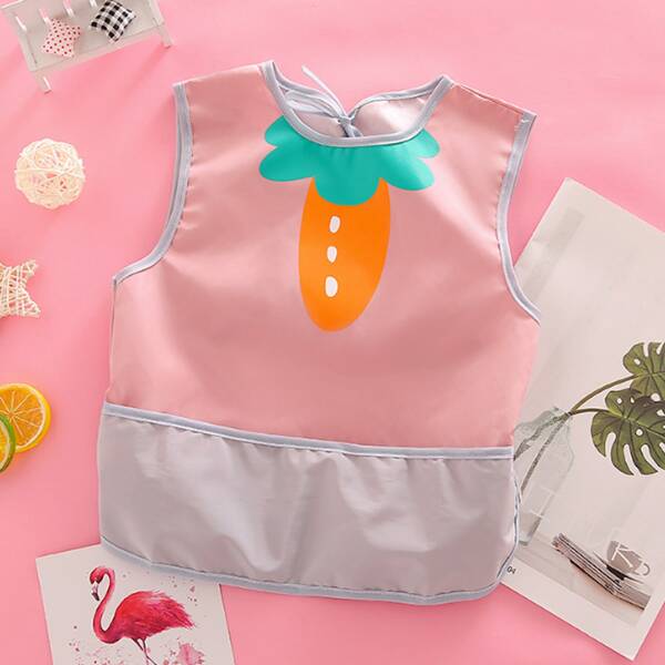 

Baby Carrot Print Bib, Multicolor