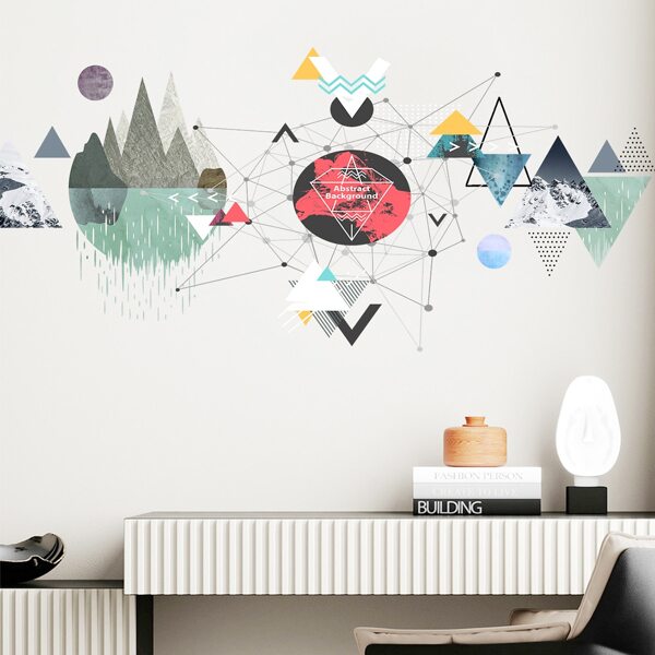 

Geometric Pattern Wall Sticker, Multicolor