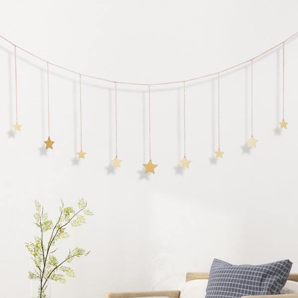

1pc Star Pendant Wall Hanging, Gold