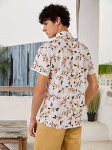 Manfinity 男士滿版花卉夏威夷襯衫 - 彩色 - 查看 2