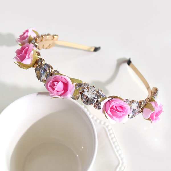 

Toddler Girls Rhinestone Decor Hair Hoop, Multicolor