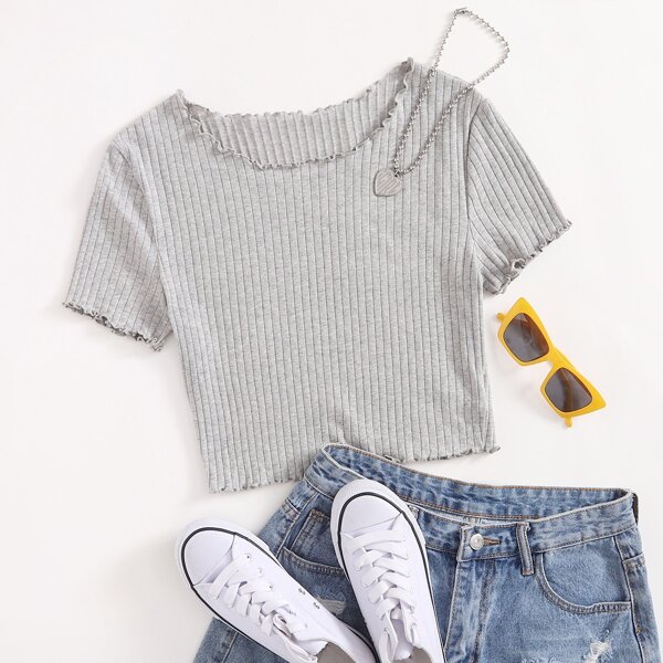 

Lettuce Edge Tee, Light grey