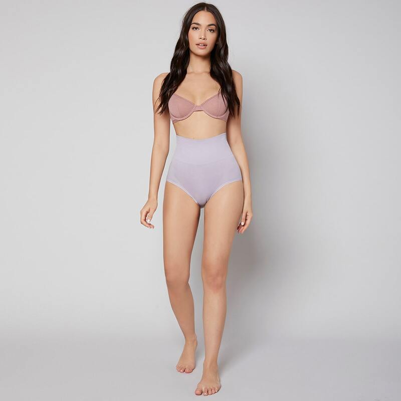 

Lightly Shaping High Waisted Seamless Comfortable Shapewear Panty, Lilac purple