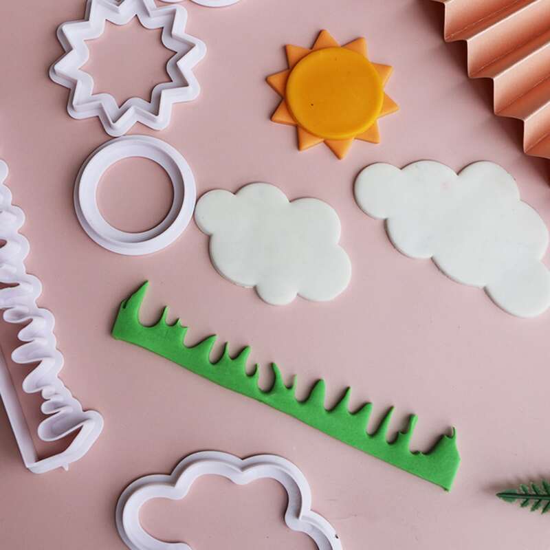 

5pcs Plastic Cake Mold, White