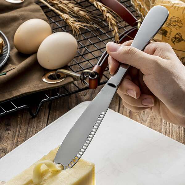 

1pc Stainless Steel Butter Knife, Silver
