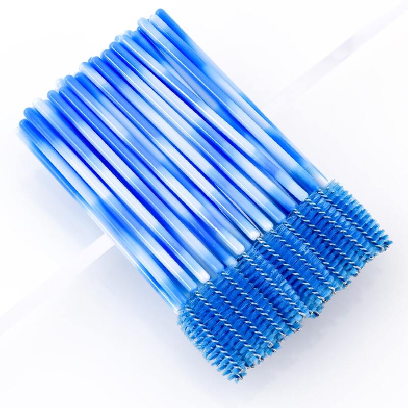 

50pcs Two Tone Disposable Eyelash Brush, Blue and white