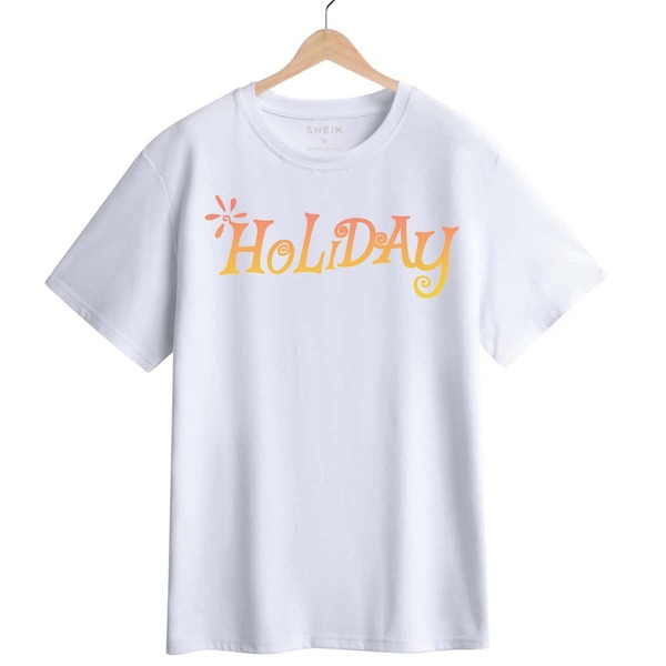 

Letter Graphic Drop Shoulder Tee, White