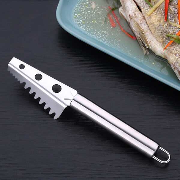 

1pc Stainless Steel Fish Scale Remover, Silver