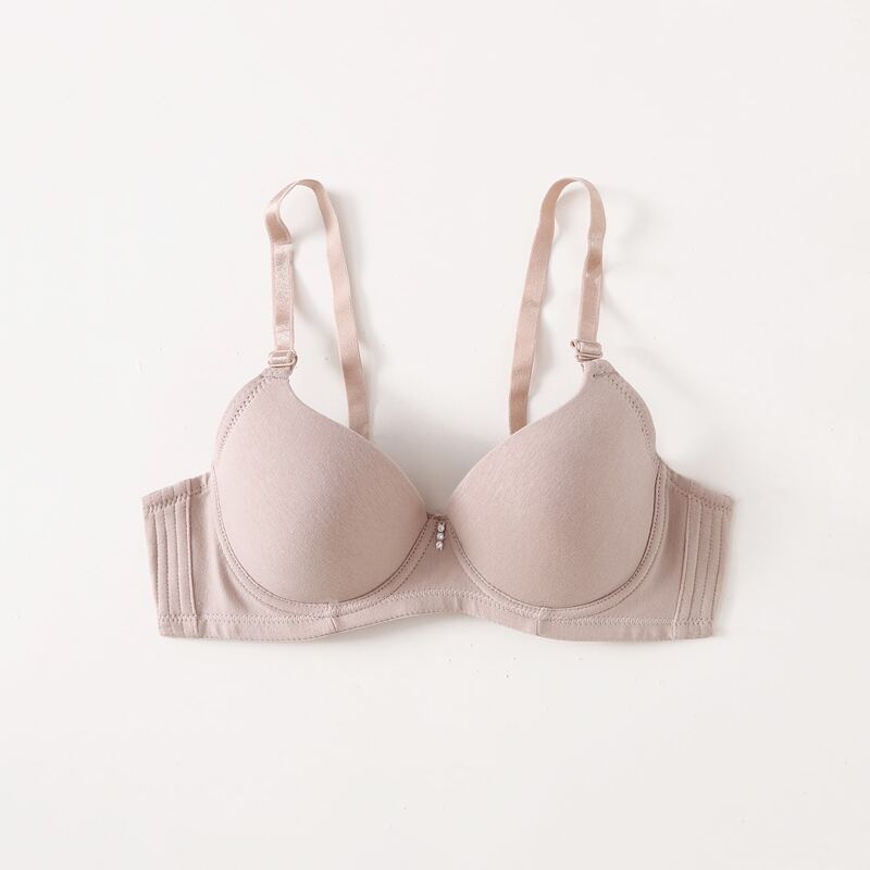 

Solid Rhinestone Bra, Apricot