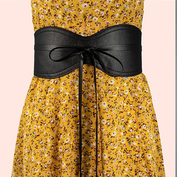 

Bow Knot Decor Corset Belt, Black