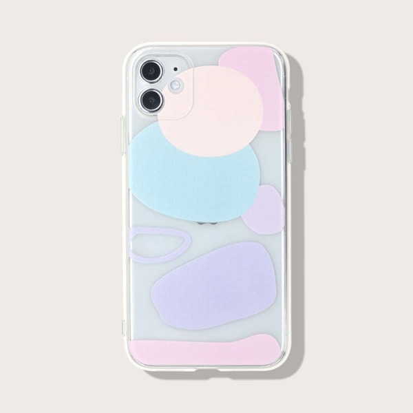 

Color Block Clear Phone Case, Multicolor