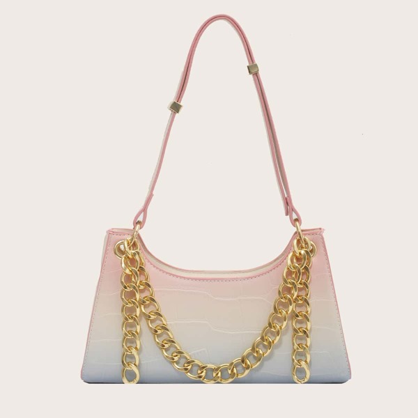 

Croc Embossed Shoulder Bag, Multicolor
