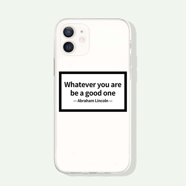 

Slogan Graphic Clear Phone Case