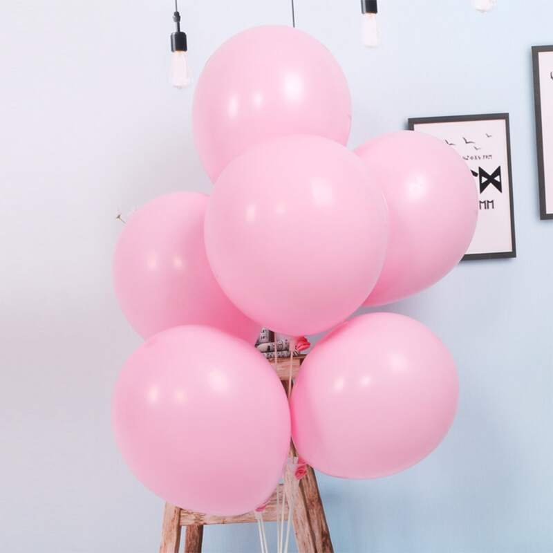 

20pcs Solid Latex Balloon, Pink