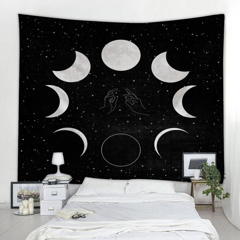 

Moon Graphic Tapestry, Black