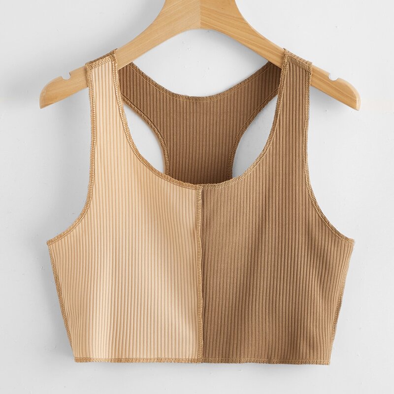 

Ribbed Crop Tank Top, Multicolor