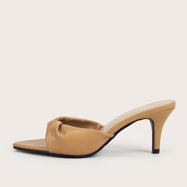 

Twist Mule Sandals, Brown