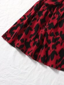 SHEIN Essnce 紙袋腰滿版圖案半身裙 - 彩色 - 查看 5