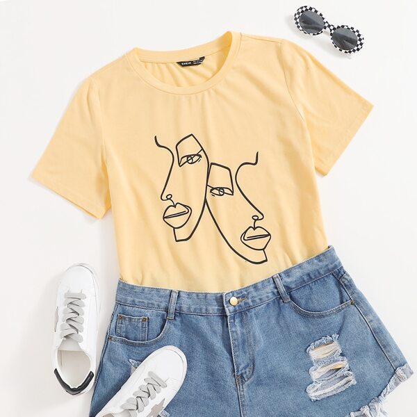 

Figure Graphic Top, Yellow