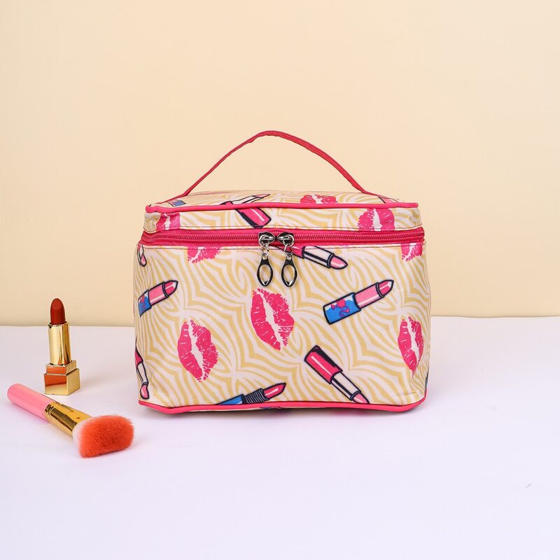 

Lipstick Pattern Makeup Bag, Multicolor