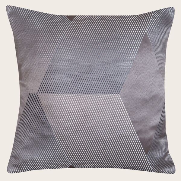 

Striped Pattern Cushion Cover Without Filler, Grey