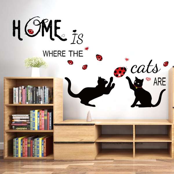 

Cat Print Kids Wall Sticker, Multicolor