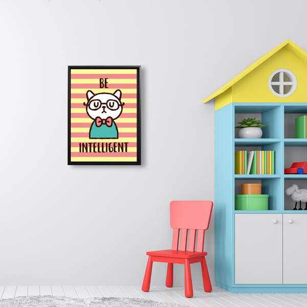 

Cartoon Graphic Kids Unframed Painting, Multicolor