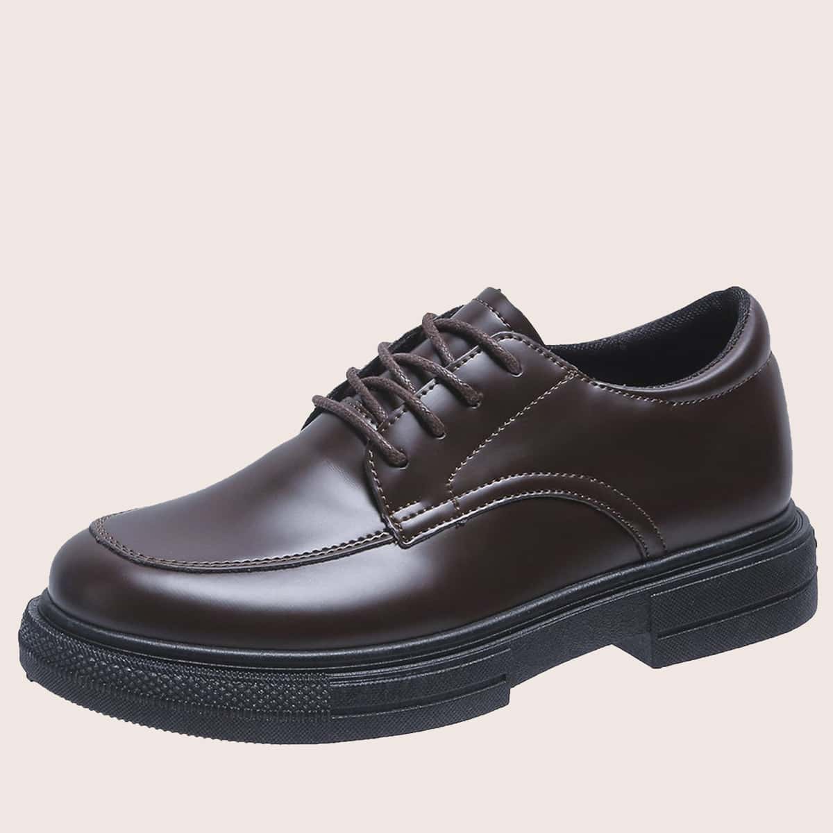 

Lace-up Front Oxfords, Coffee brown
