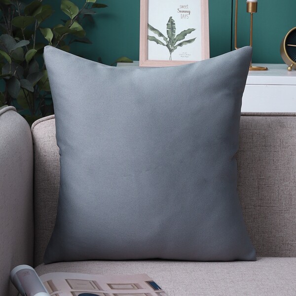 

Solid Color Cushion Cover Without Filler, Grey